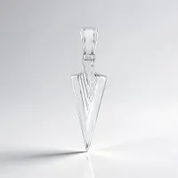 Cavill - Zilveren Hanger 925 Sterling Zilver met Platina Vergulding - Minimalistische Pijlvorm - Elegant Unisex Sieraad - 33x10 mm