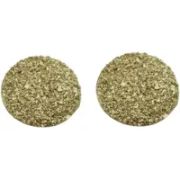 Charme Bijoux Clip oorbellen Lovata vol kunststof goudkleurig 2.5 cm- geen gaatje- allergievrij-