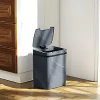 MODFU - Sensorprullenbak - Automatische En Handmatige Opening - Modern - Voor Keuken En Badkamer - Kunststof - Grijs - 15 L