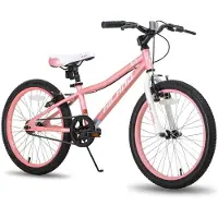 Hiland Climber Tiener Forensen Stadsfiets - 20 inch - Single Speed ​​- V-Brake - Roze - Geschikt voor buitenactiviteiten in de lente