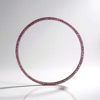 Cavill - Zilveren Hanger - 925 Sterling Zilver - 90 Braziliaanse Rhodolieten 1,458 ct - Ronde Moderne Elegante Hanger Dames 50x50 mm