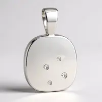 Cavill - Zilveren Hanger met I1 (G) Afrikaanse Diamant 0,051 ct - 925 Sterling Zilver Rhodium - Ronde Briljant - Modern Dames Sieraad