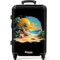 NoBoringSuitcases.com - Koffer groot - Rolkoffer lichtgewicht - Exotische muurschildering - Reiskoffer met 4 wielen - Grote trolley XL - 20 kg bagage