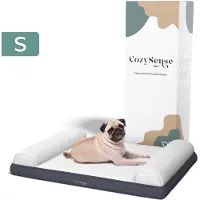 CozySense Orthopedisch Hondenkussen - 60 X 42 cm - Maat S - Waterdicht - Geschikt Als Benchkussen & Hondenbed - Wasbare Hoes - Wit