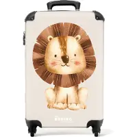 NoBoringSuitcases.com - Baby koffer leeuw - Trolley koffertje - 55x35x25