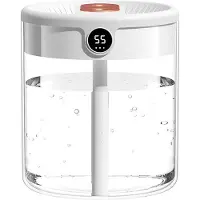 COOAU Luchtbevochtiger - Humidifier - Diffuser voor Woonkamer, Kantoor, Babykamer, Slaapkamer - Stil Ontwerp - Vernevelaar 2L