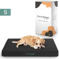 CozySense Orthopedisch Hondenkussen 60 X 40 Cm – Maat S - Waterdicht – Geschikt Als Benchkussen & Hondenbed - Wasbare Hoes - Zwart