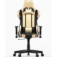 Vdd Gaming stoel Goldgamer Deluxe - Bureau stoel - Gaming stoel - Goud zwart
