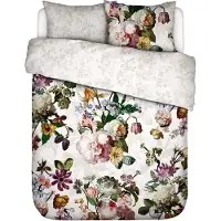 Essenza Dekbedovertrek Fleur White Satijn-240 x 200 / 220 cm | Lits-Jumeaux