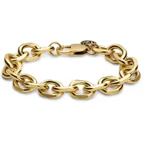 Lucleon Essentials | 12 mm Goudkleurige Armband met Kabelschakels