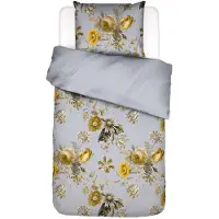 Essenza Dekbedovertrek Florean Grijs Satijn-140 x 200 / 220 cm | 1-Persoons