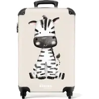 NoBoringSuitcases.com - Baby koffer zebra - Reiskoffer trolley - 55x35x25