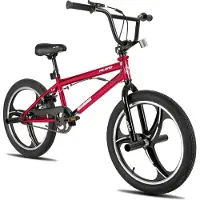Hiland Freestyle BMX Fiets 20 Inch - Rood - Met Mag Wheels (3 Spaken), 360° Rotor & 4 Pegs - Jongens & Meisjes
