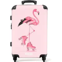 NoBoringSuitcases.com - Roze kindertrolley - Trolley koffer meisjes - 20 kg bagage