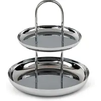 Zilverstad - Étagère Elana zilver kleur - dienblad rond - Moederdag cadeautip!