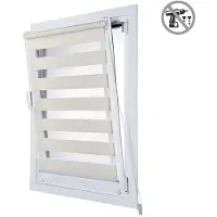 STORESDECO - EasyFix Duo rolgrodijnen, rolgordijn zonder boren, Linnen, 120x180 cm