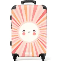 NoBoringSuitcases.com - Roze reiskoffer groot - Grote koffer - 20 kg bagage