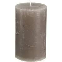 Viana Effen pilaarkaarsen, bruine kaarsen, 60x100mm, set van 4, herfstdecora