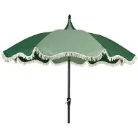 Décoris Strandstokparasol Franje Groen dia250 cm
