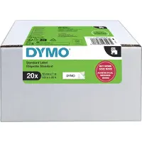 Dymo D1 etiketteertape S0720530, zwart op wit, L 7 m x B 12 mm, polyester, 20 stuks
