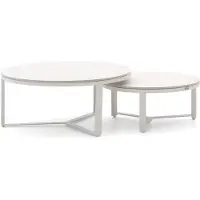 Bellagio + 15% kassakorting | Ficarolo lounge tuintafelset ø85cm(h:35cm)/ø65cm (h:30cm)