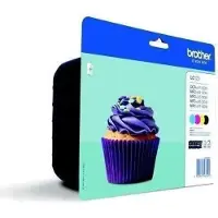Brother Inktpatronen multipack, LC123VALBP, 4-pack (zwart, cyaan, geel, magenta), geschikt voor MFC-J4510DW, MFCJ-4410DW, MFCJ-4610DW