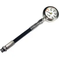 Metalsub Tech Tempered Glass With Hose Pressure Gauge Zilver 81 cm