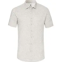 Desoto Slim Fit Jersey overhemd Canvas Linnen, Effen