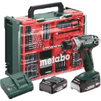 Metabo BS 18 Quick Set 602217710: Accuboormachine/schroefmachine, 18 V, 2 Ah, Li-Ion, borstelloos, inclusief 2 stuks