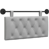 vidaXL Hangend hoofdbord Wolkgrijs Stof