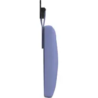 vidaXL Hangend hoofdbord Jeans Blauw Stof