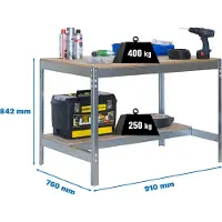 Simonwork (bancos De Trabajo) Bt0 Metaalplank 842x910x760 Mm