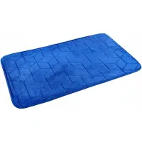 Euromat Antislip Badkamermat Sumba Blauw Geometrisch 45x75 cm