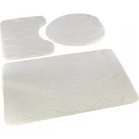 Euromat Badkamermat Sumba Ecru Antislip Set 3 Delig
