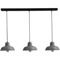 Masterlight Retro Eettafellamp Di Panna Industria 3x26 3 Lichts Grijs Met Zwart