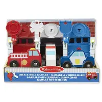 Melissa & Doug Speelgoed Garage van Hout met Sleutels en Auto's