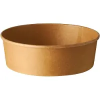 Papstar Pure wegwerpsaladekom, 500 ml, Ø 150 x H 46 mm, composteerbaar, karton, bruin, 50 stuks