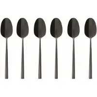 Sambonet Espressolepel Rock Mirror PVD 2Black (6-Delig)