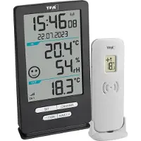 TFA-Dostmann Funk-Thermometer XENA HOME 30.3074.10 Draadloze thermometer digitaal Antraciet