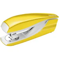 Leitz WOW Bureau Nietmachine - Nietcapaciteit Van 30 Vel - Inclusief Nietjes - Ideaal Voor Thuiskantoor - Geel