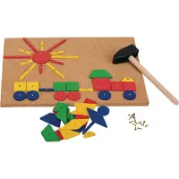 Goki Klopspel - Hamer- En Nagelspel - 21X30Cm - 212 Delen - 3 Jaar
