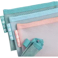 Exacompta 12x Tas met zipsluiting in soepele plastic Chromaline pastel - A6 - Geassorteerd - 37120E