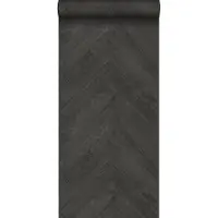ESTAhome behang hout motief donkergrijs - 53 cm x 10.05 m - 139175