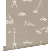 ESTAhome behang voertuigen taupe - 53 cm x 10.05 m - 139970