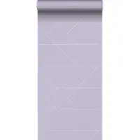 ESTAhome behang grafische lijnen lila paars - 53 cm x 10.05 m - 139574