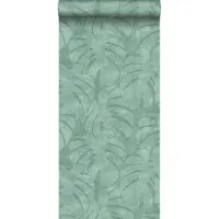 ESTAhome behang monstera bladeren mintgroen - 53 cm x 10.05 m - 139003