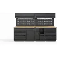HBM modulair werkplaatssysteem 10-delig, zwart
