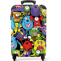 NoBoringSuitcases.com - Kindertrolley monsters - Kinder reiskoffer - 55x35x25