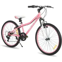 Hiland Climber 2.0 Tiener Forensen Stadsfiets - 24 inch - 7 versnellingen ​​- V-Brake - Roze - Geschikt voor buitenactiviteiten in de lente