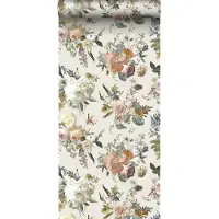 ESTAhome behang vintage bloemen beige - 53 cm x 10.05 m - 139544